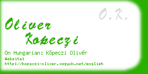 oliver kopeczi business card
